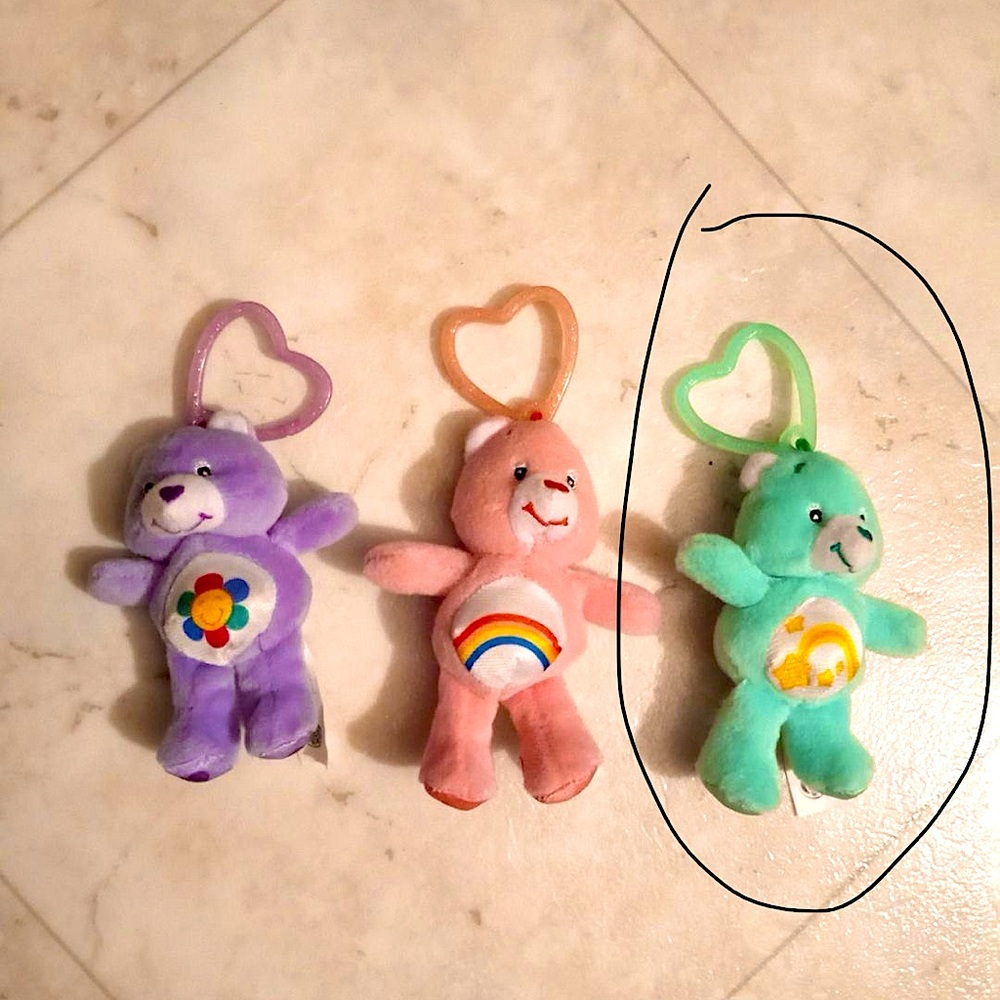 2005 Burger King Wish Bear Care Bear Keychain Bag